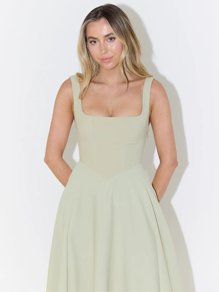 Camille | Fließendes Midi-Sommerkleid
