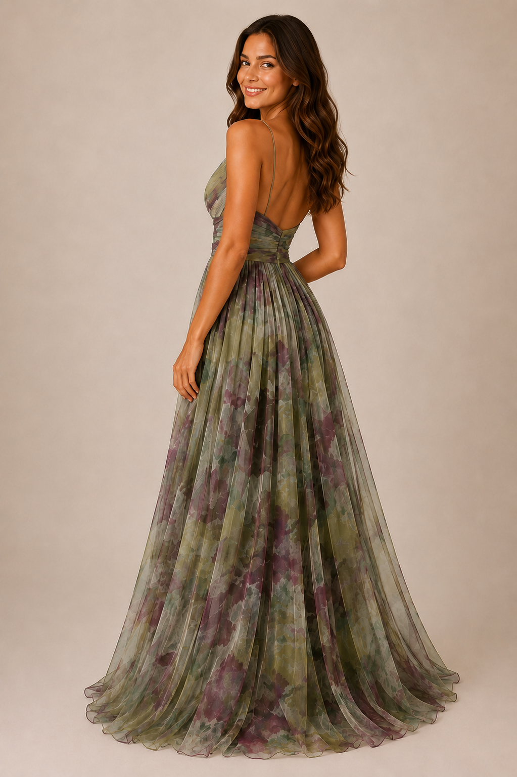 Élodie | Chiffon-Maxikleid