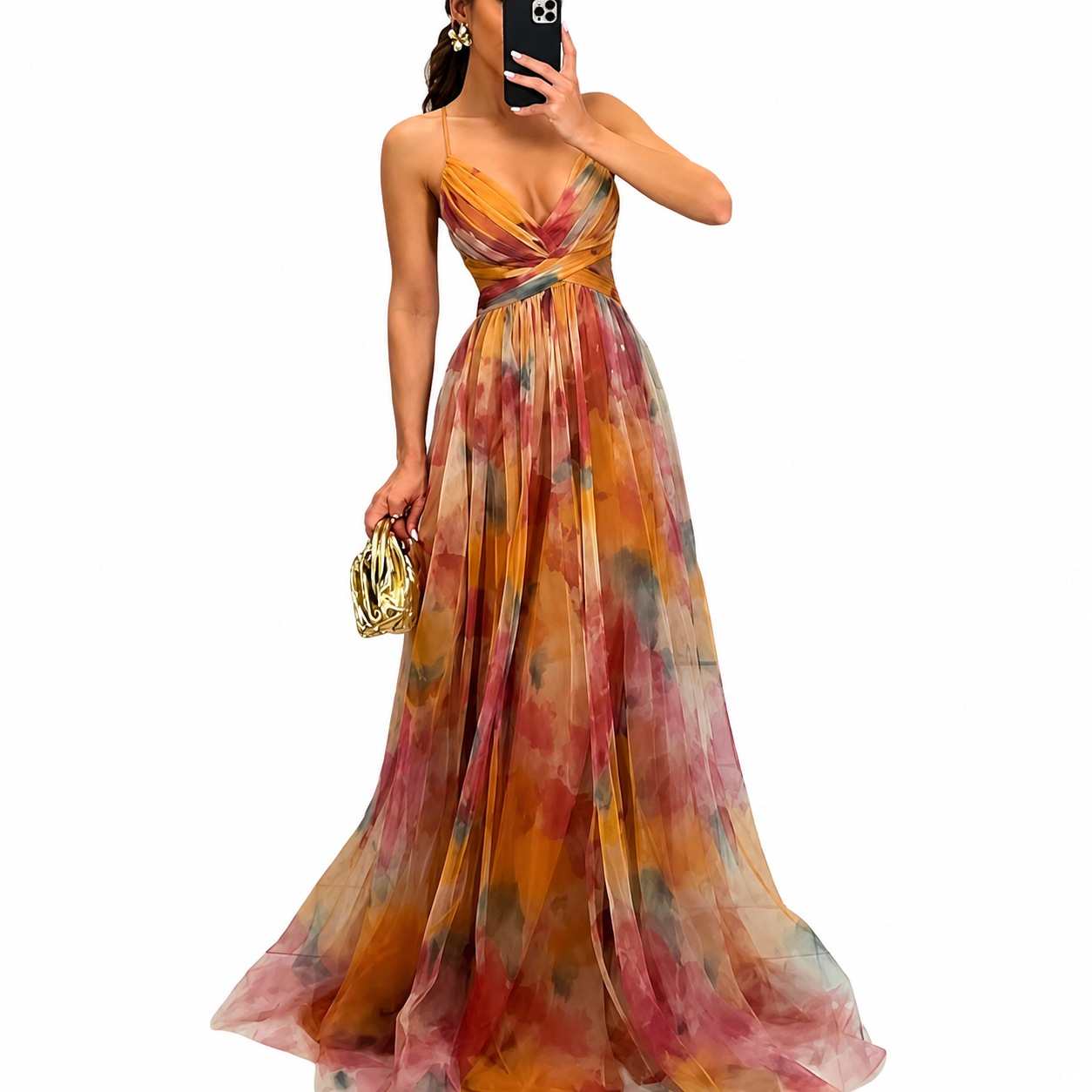 Élodie | Chiffon-Maxikleid