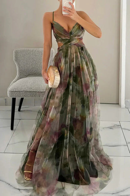 Élodie | Chiffon-Maxikleid