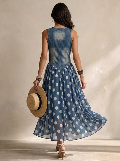 Marlene | Midikleid aus Chiffon mit Polka Dots