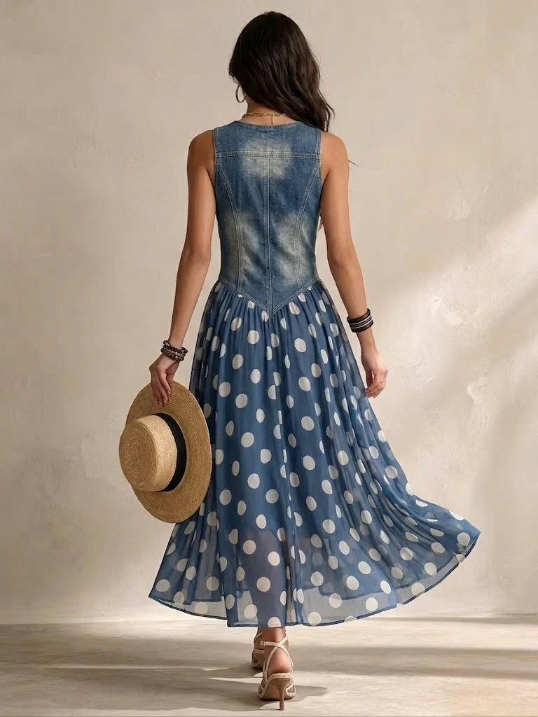Marlene | Midikleid aus Chiffon mit Polka Dots