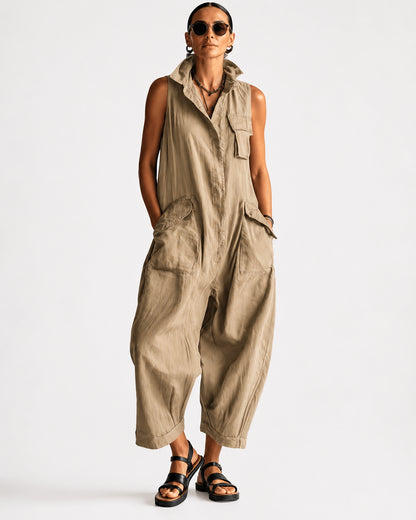 Elara | Ärmelloser Oversize-Jumpsuit