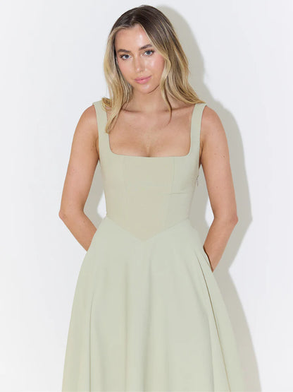 Camille | Fließendes Midi-Sommerkleid