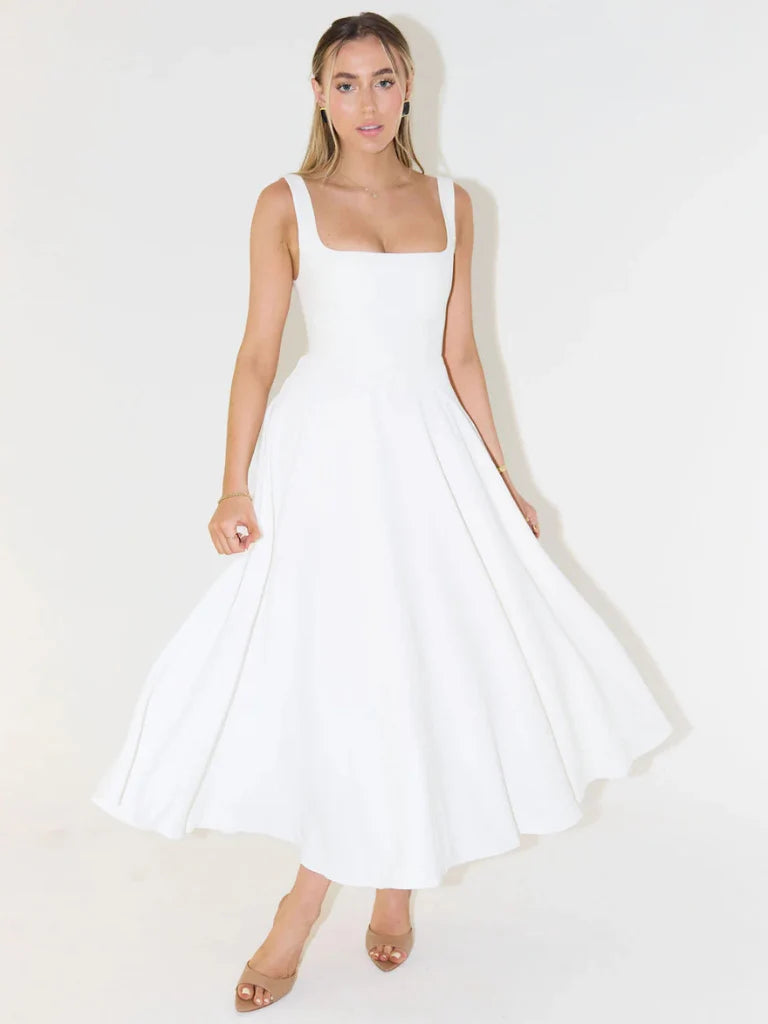 Camille | Fließendes Midi-Sommerkleid