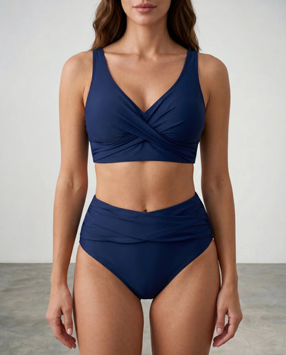 Alessia | Shaping-Bikini com Wickeloptik & Drapierung