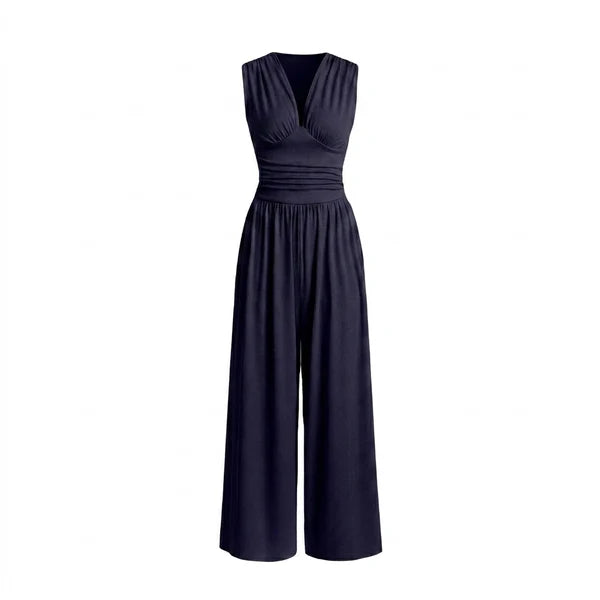Valentina Eleganter V-Ausschnitt Jumpsuit