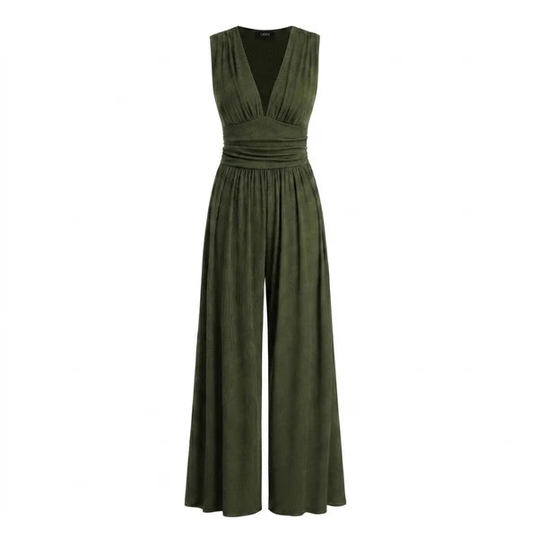 Valentina Eleganter V-Ausschnitt Jumpsuit