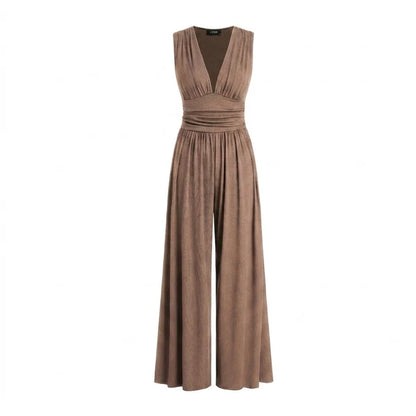 Valentina Eleganter V-Ausschnitt Jumpsuit
