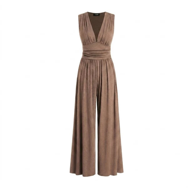Valentina Eleganter V-Ausschnitt Jumpsuit