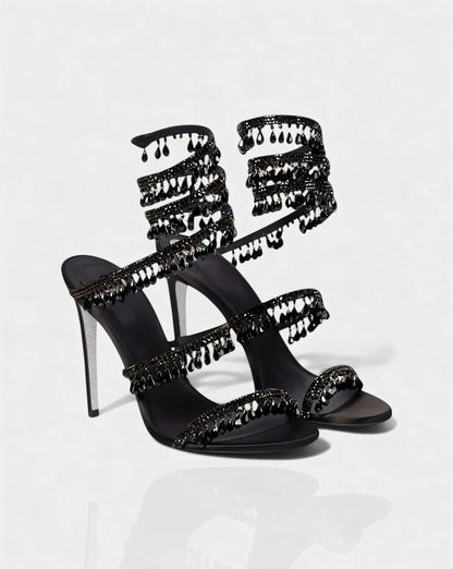 Aurelia Kristall | Sandaletten mit Stiletto-Absatz