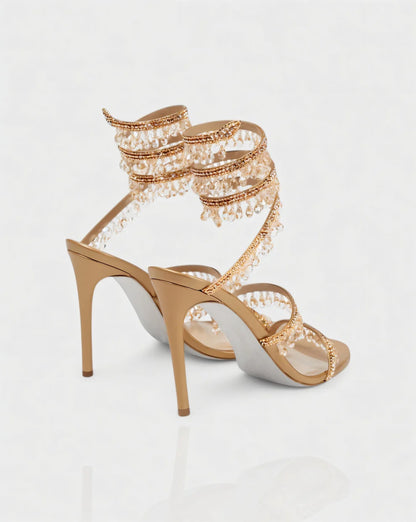 Aurelia Kristall | Sandaletten mit Stiletto-Absatz