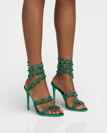 Aurelia Kristall | Sandaletten mit Stiletto-Absatz
