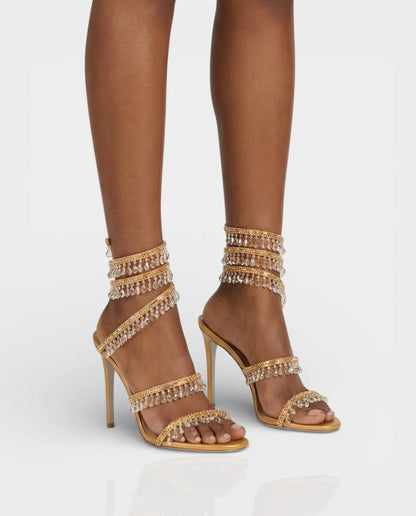 Aurelia Kristall | Sandaletten mit Stiletto-Absatz