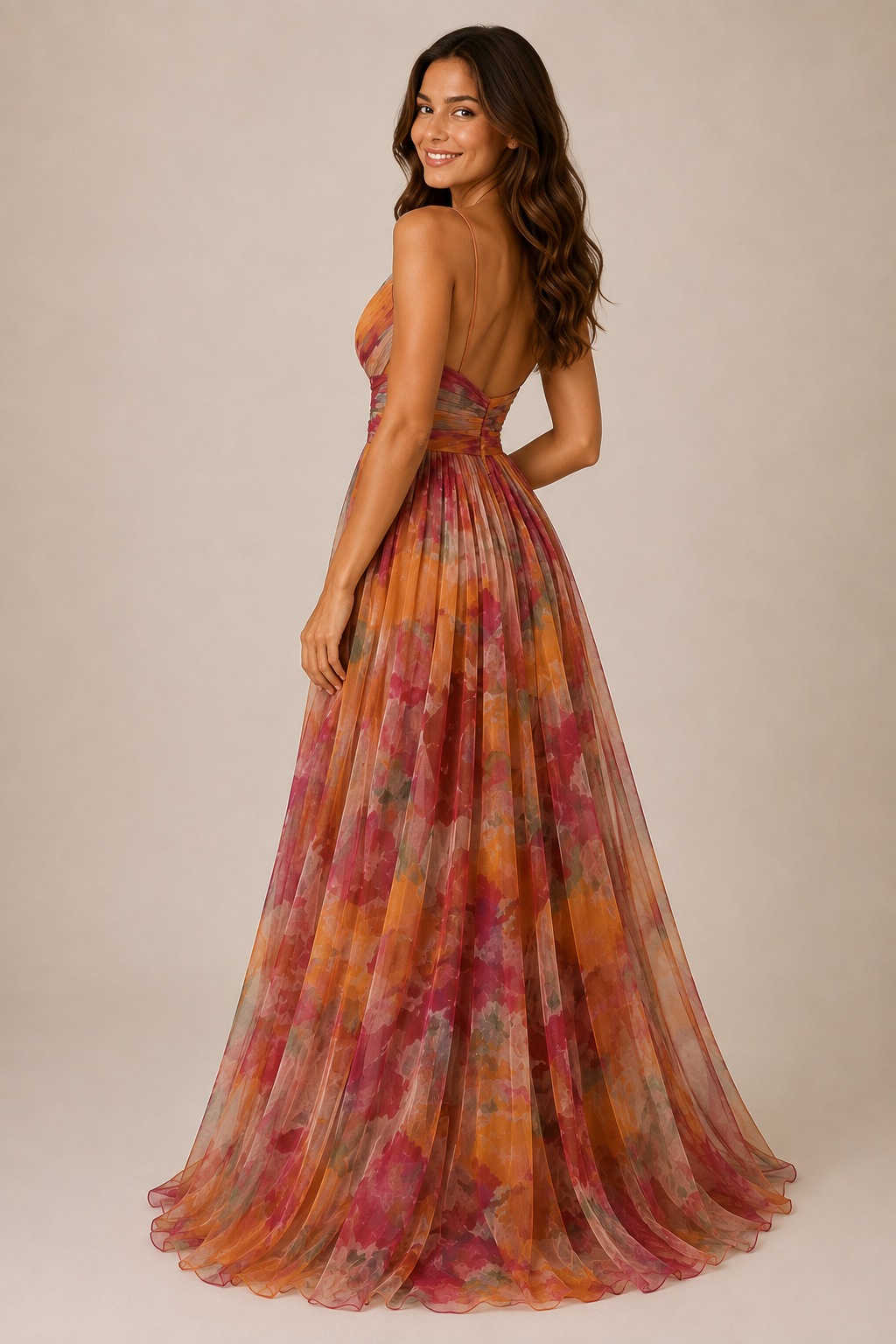 Élodie | Chiffon-Maxikleid