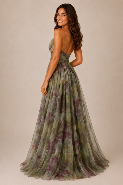 Élodie | Chiffon-Maxikleid