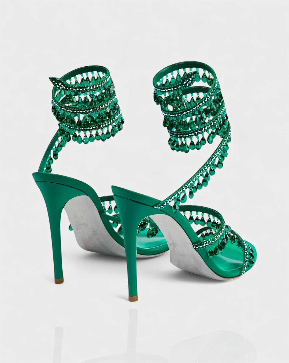 Aurelia Kristall | Sandaletten mit Stiletto-Absatz