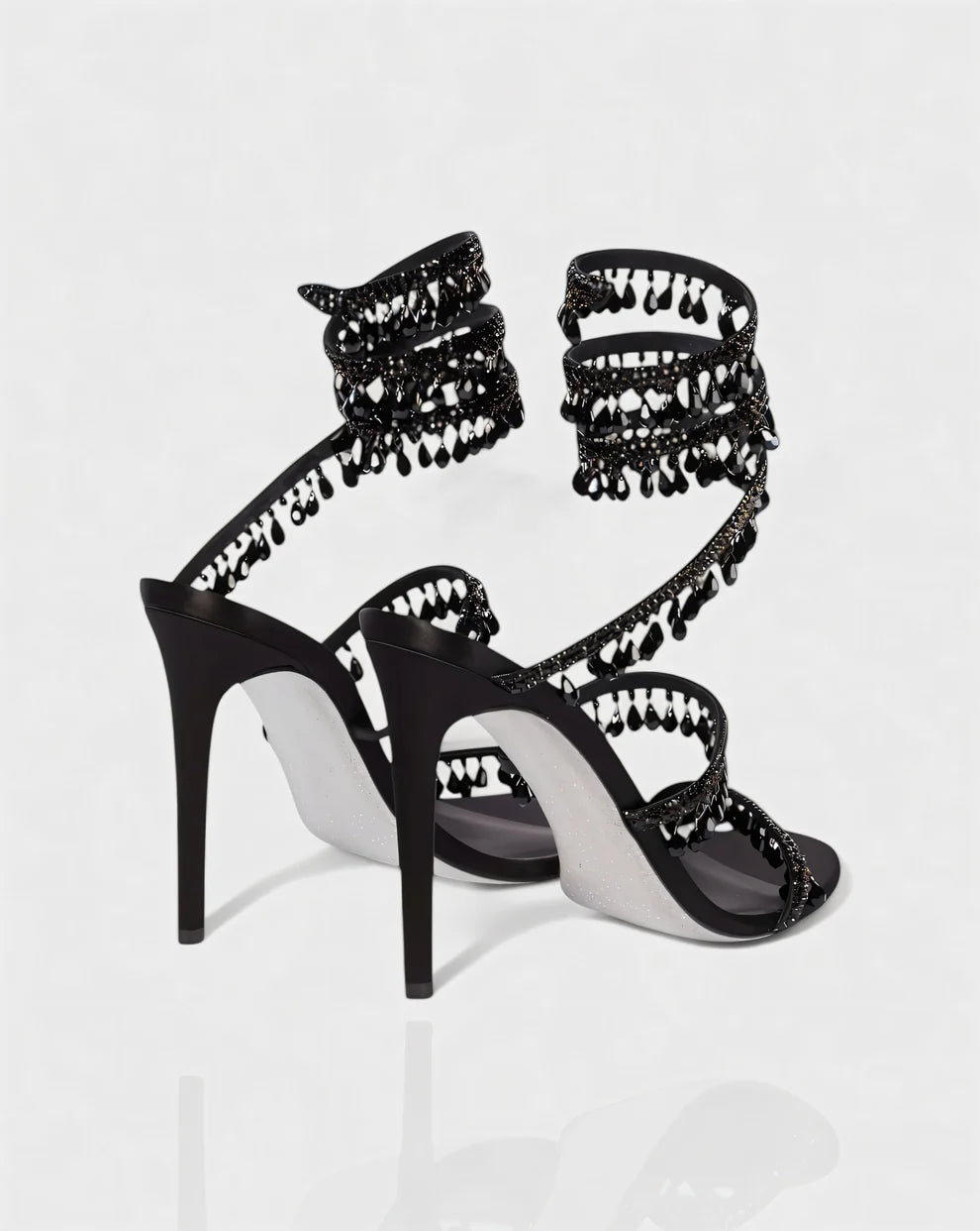 Aurelia Kristall | Sandaletten mit Stiletto-Absatz