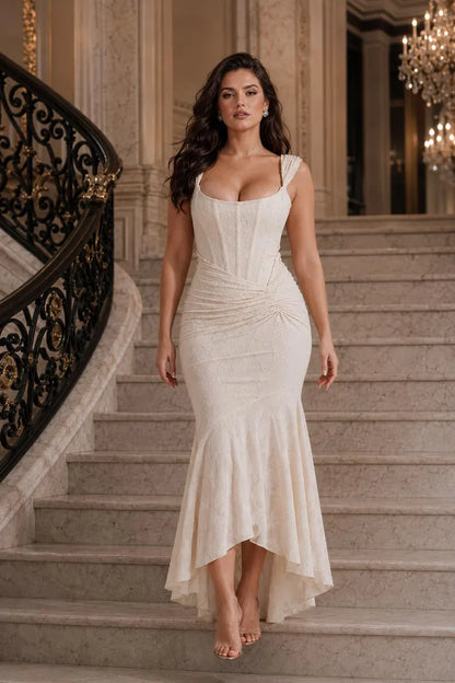 Celeste Korsagen-Maxikleid