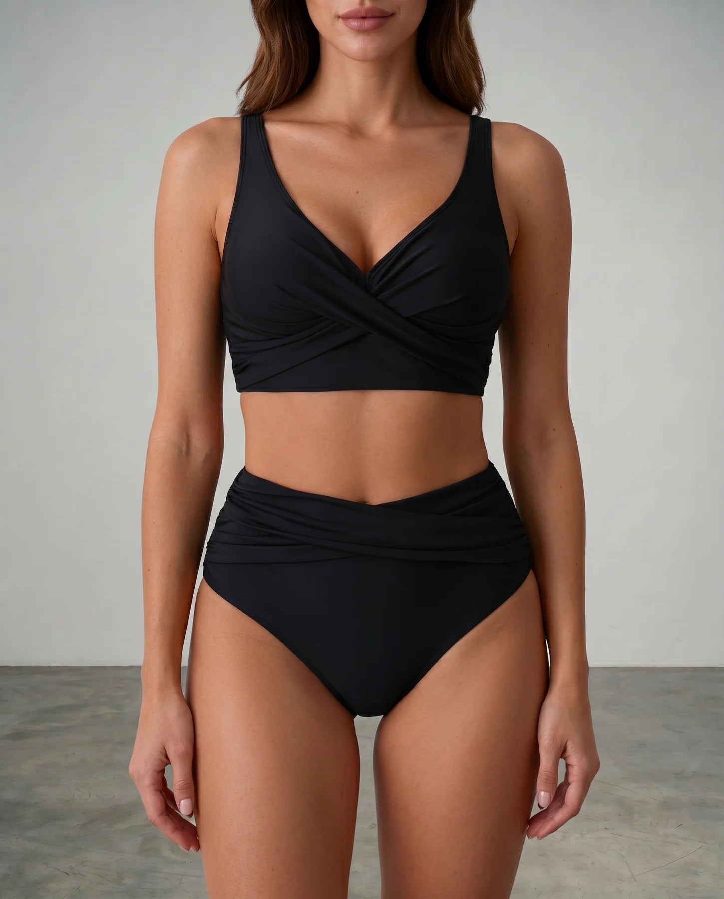 Alessia | Shaping-Bikini com Wickeloptik & Drapierung