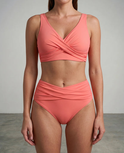 Alessia | Shaping-Bikini com Wickeloptik & Drapierung