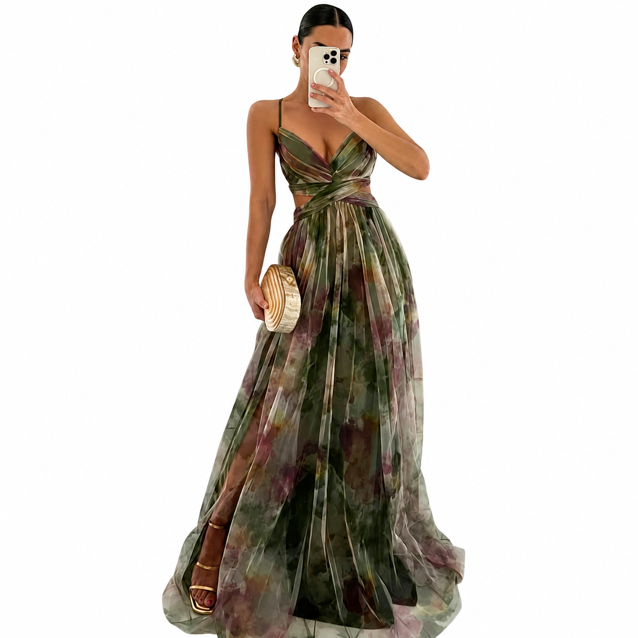 Élodie | Chiffon-Maxikleid